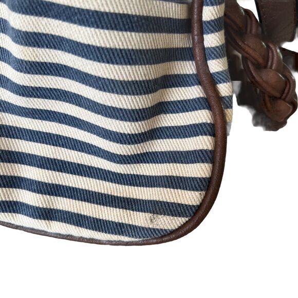 MMS Aztec & Stripe Print Satchel Tote w/Fringes Purse Handbag Removable Strap - Picture 9 of 16